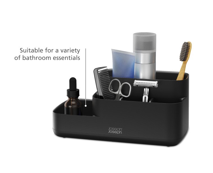 Easystore Bathroom Caddy - Black - Joseph Joseph