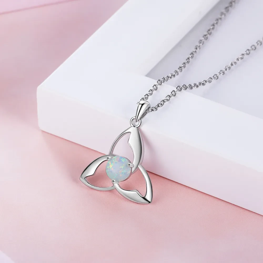 Fashion OL Triangle Rotating Silver Pendant