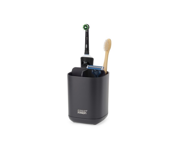 Easystore Toothbrush Caddy - Black  - Joseph Joseph
