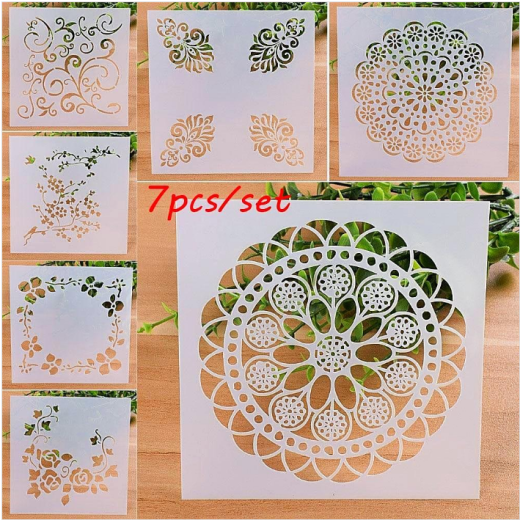 Reusable concrete stencils