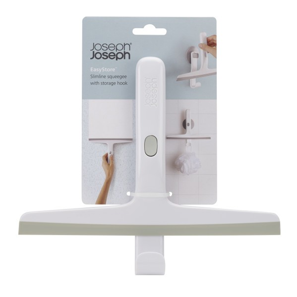 EasyStore Slimline Squeegee with Storage Hook - Grey - Joseph Joseph