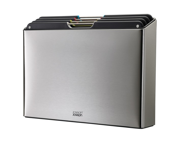 Folio Steel 4-piece chopping board set  Stainless Steel  - Joseph Joseph