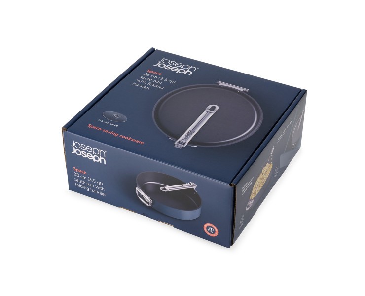 Space 28cm/3.8qt Non-Stick Induction Saute Pan & Lid - Joseph Joseph
