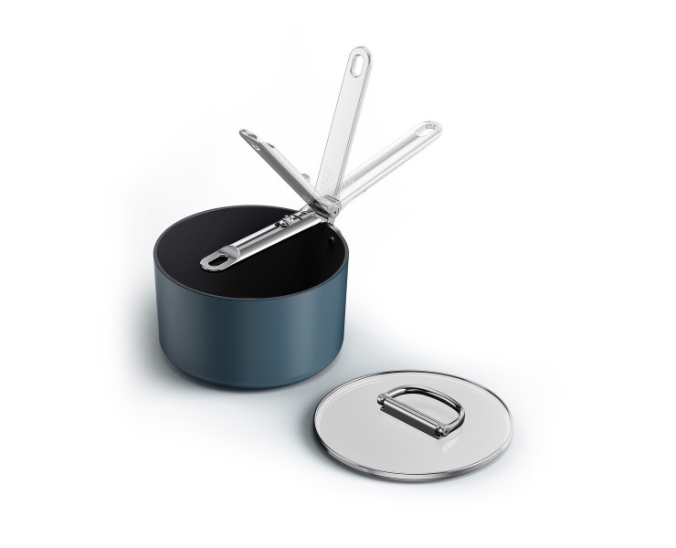 Space 19cm/2.9qt Non-Stick Induction Saucepan & Lid  - Joseph Joseph
