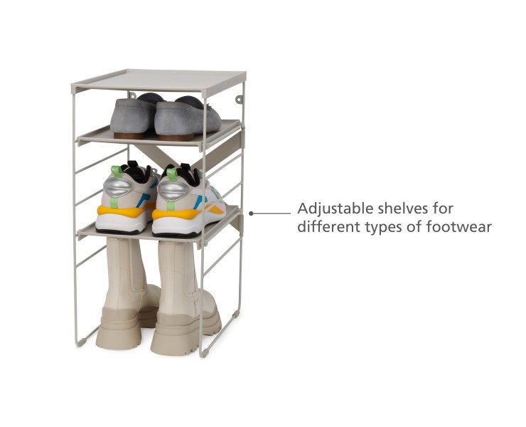 Level Plus Adjustable Shoe Rack - Single - Joseph Joseph