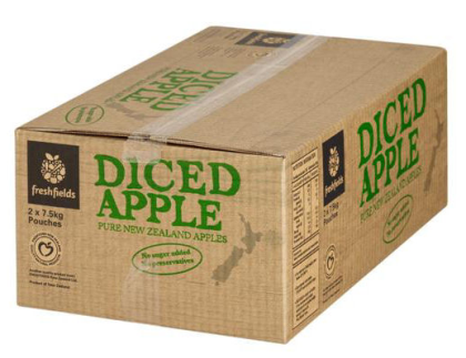 Apples Diced 2x7.5kg Prepacked.