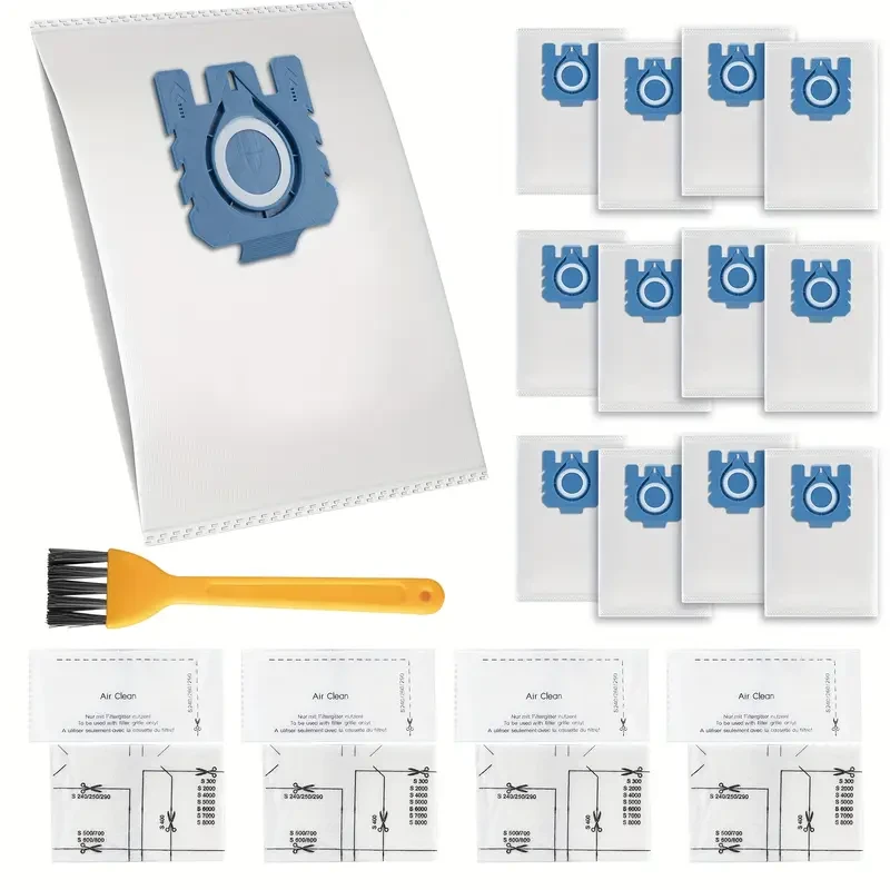 13-Pack of 3D Air Purification Dust Bags: Suitable for Miele GN Vacuum Cleaner Bags