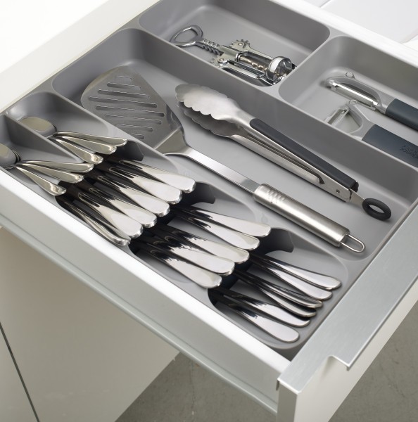 DrawerStore cutlery utensil and gadget organiser - Grey  - Joseph Joseph