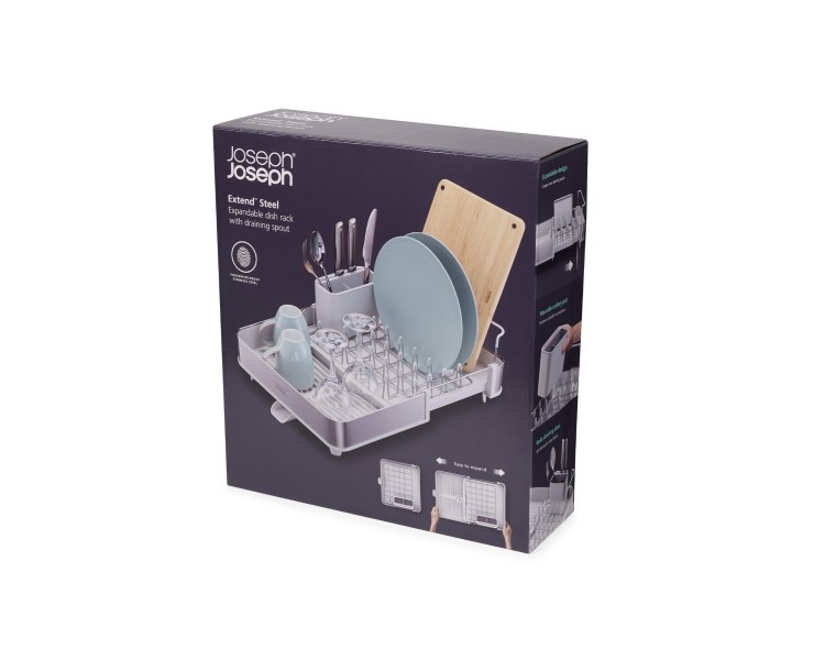 Extend Dish Rack Stainless Steel - Stone - Joseph Joseph