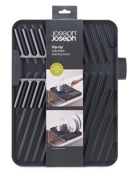 Flip-Up Draining Board- Grey - Joseph Joseph