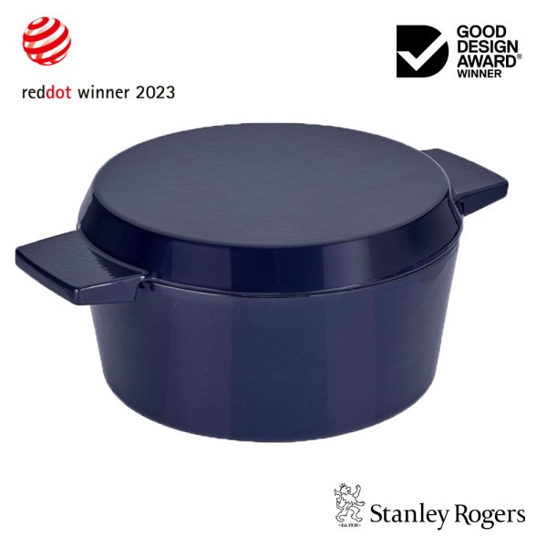 Cast Iron French Oven Mid Blue 28cm - Stanley Rogers