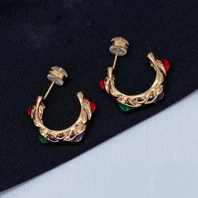 Three Diamond Flowing Color Earrings Female Niche