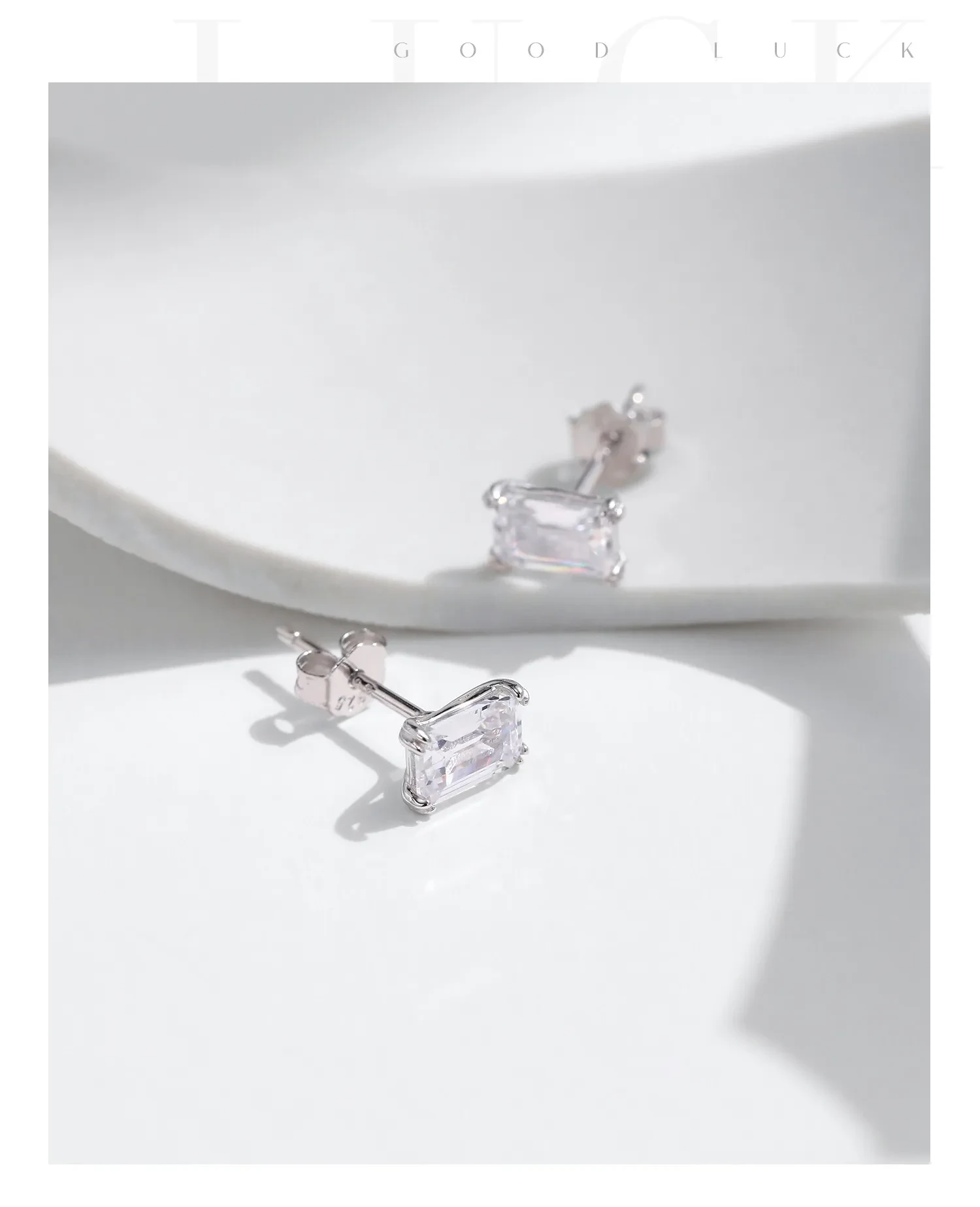 S925 Sterling Silver Women's Simple High-end All-match Geometric Earrings