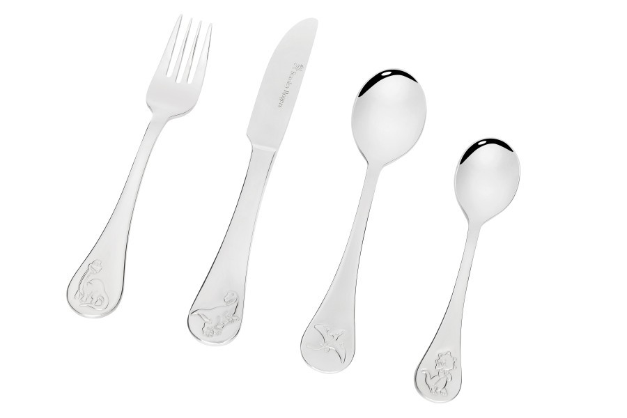Children's Cutlery 4 Piece Set - Dinosaurs - Stanley Rogers