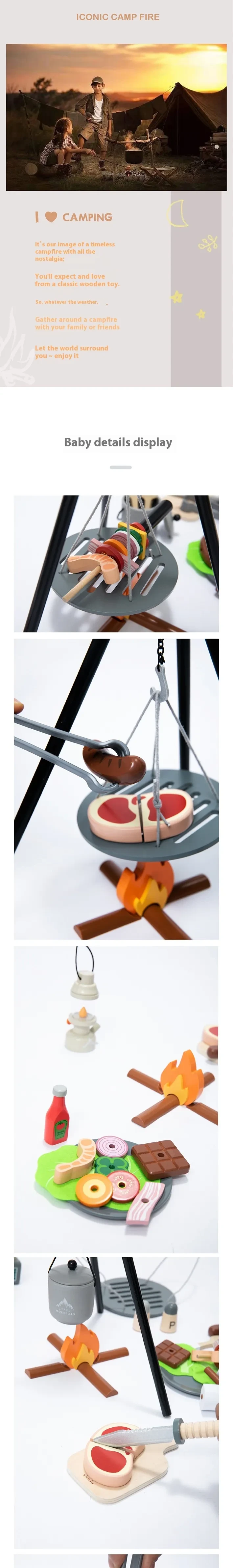 Wooden Kitchen Grill Slicer Toy