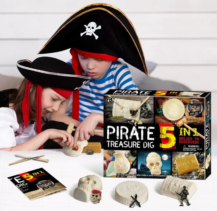 Dinosaur digging boy pirate toy