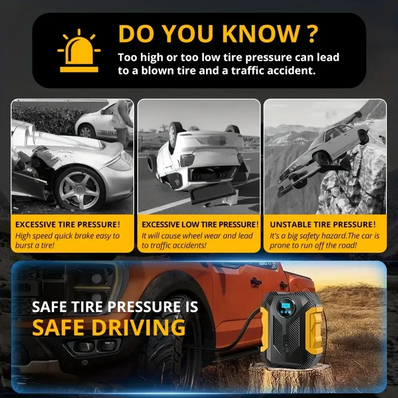 Carsun Air Compressor Digital Tire Inflator Portable Car Air Compressor Pump Air