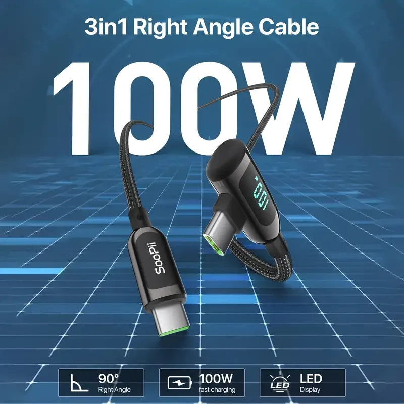 1pc SOOPII 100W USB-C to USB-C Cable