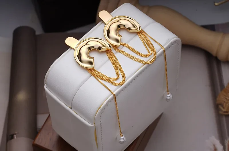 Tassel Earrings Pearl Special-interest Design Long Earrings