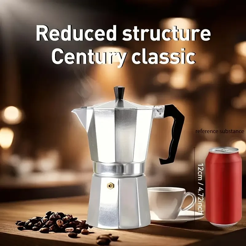 1pc Classic Manual Moka Pot Coffee Maker
