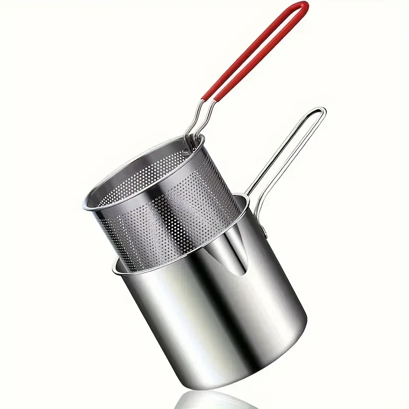 SENBOWE Stainless Steel Deep Fryer with Perforated Basket