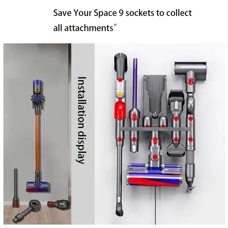 1pc Accessory Holder Attachment Organizer Compatible with Dyson V7 V8 V10 V11 Cordless Stick Vacuum Cleaner Attachment Holder Docking Station