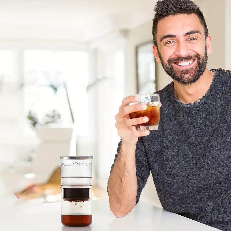 300ml High-Borosilicate Glass Cold Brew Coffee Dripper with Ice