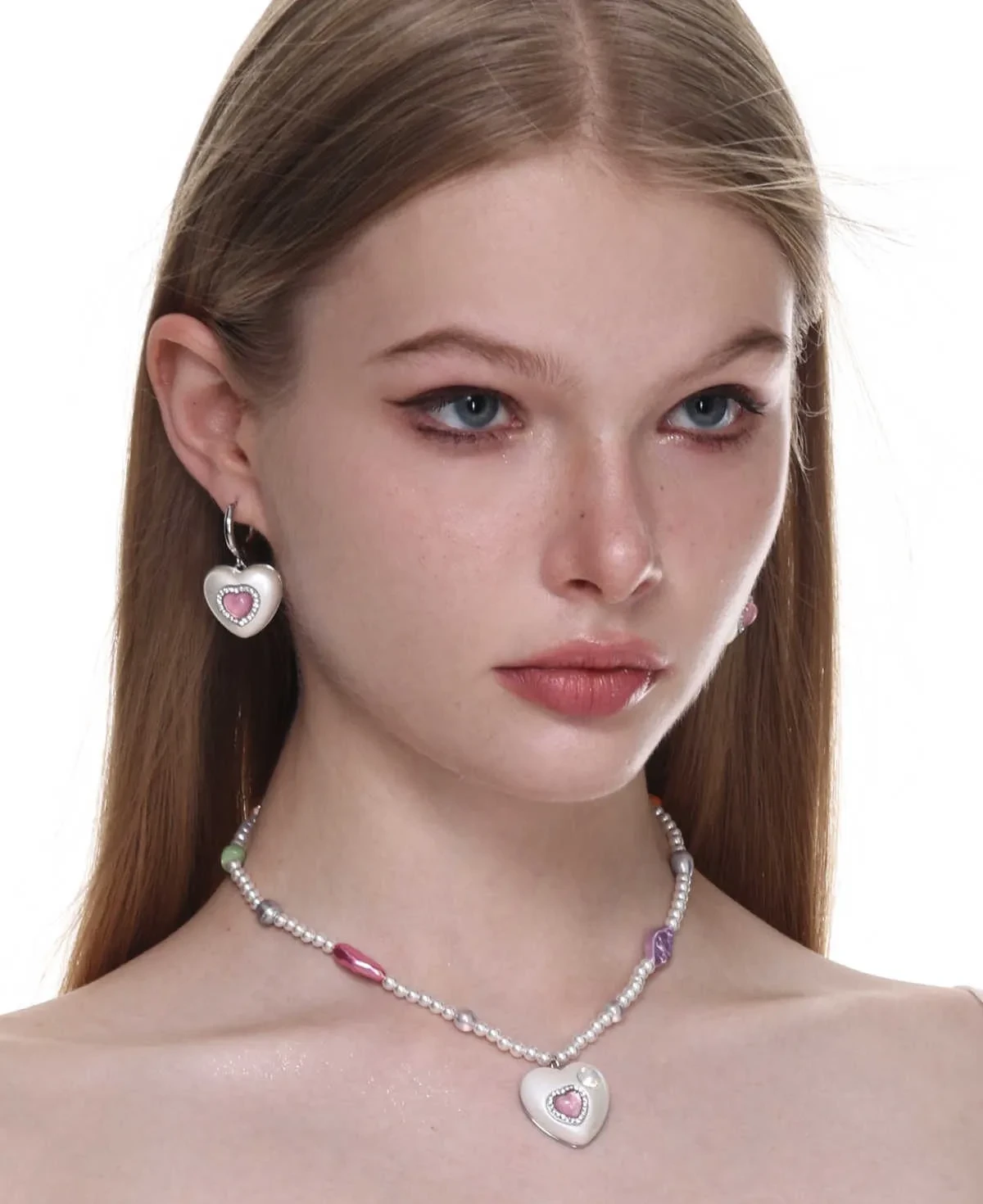 Original Design Pearl Inlaid Love Cat Eye Earrings