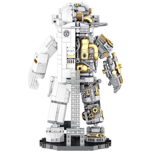 Small Particle Children's Building Blocks Toys Semi-mechanical Astronaut Educational Assembly Creative Ornament Model Gift STEM Educational Toys