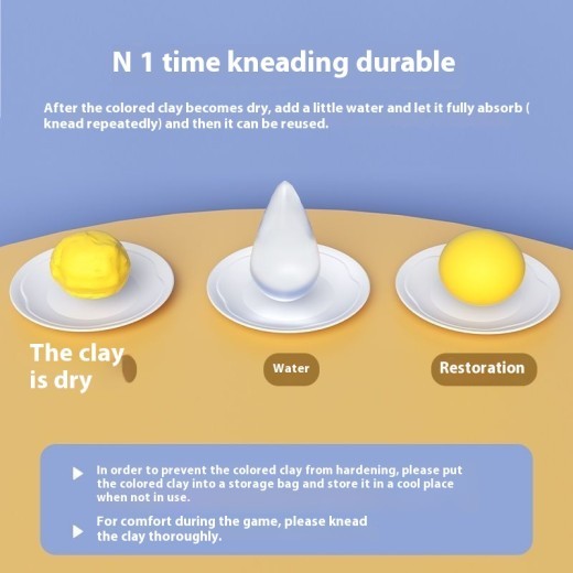 Children's Colored Clay Noodle Maker Handmade Toys