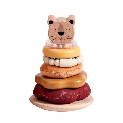 Baby Early Education Puzzle Lion Set Column Toy Wooden