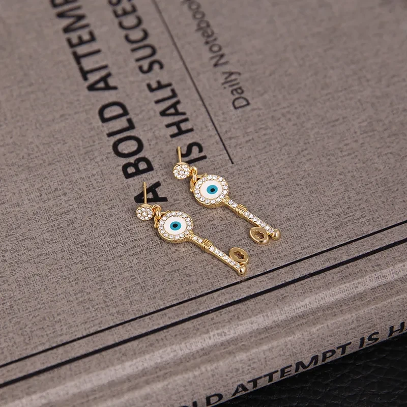 Creative Jewelry Key Pendant Necklace Earrings