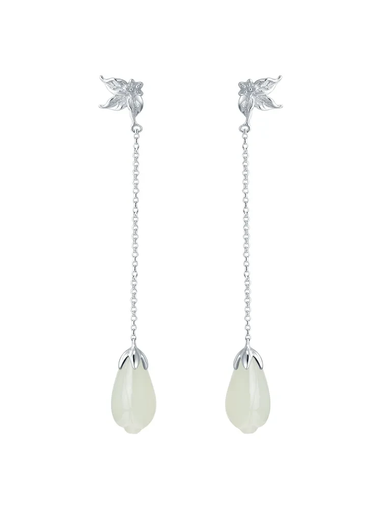 Temperament Long Pendant Tassel Stud Earrings