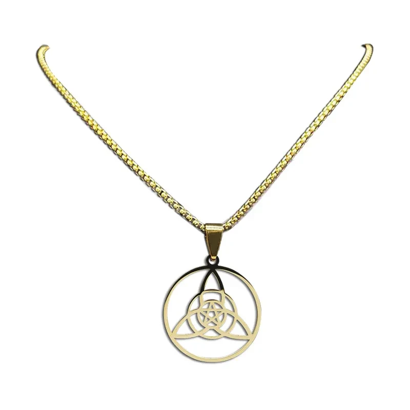 Stainless Steel Trinity Knot Pendant Necklace