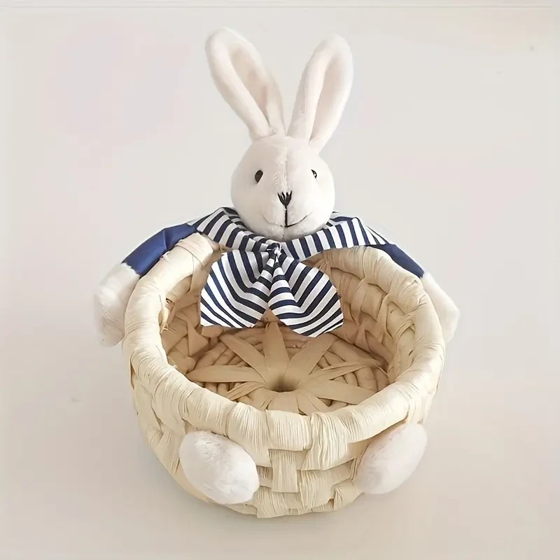 Easter Bunny rattan storage basket set