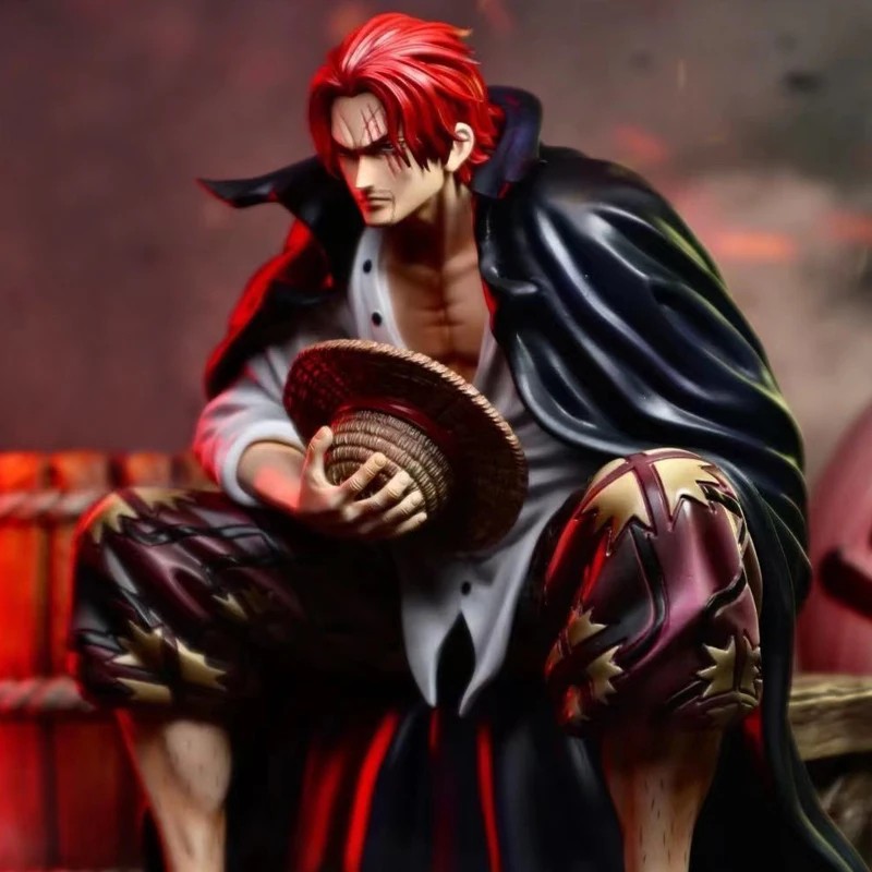 17cm One Piece Shanks Anime Figure  Film Red Yonko Red Hair Shanks PVC Statue