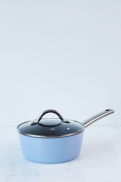 Easycook Blue Induction Saucepan 16cm|1.23l with glass lid - Wiltshire