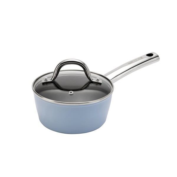 Easycook Blue Induction Saucepan 16cm|1.23l with glass lid - Wiltshire