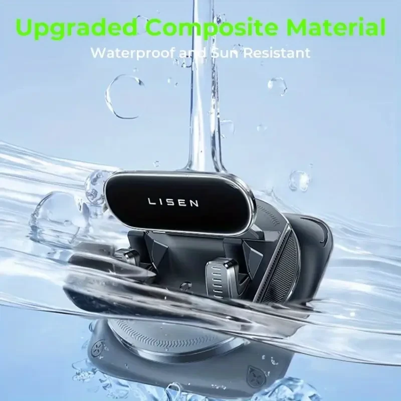 LISEN New Car Mobile Phone Holder for Car Center Console Navigation, Upgraded TPR Silicone Anti Slip, Anti Shake and High Temperature Resistance, Suitable for All Cars