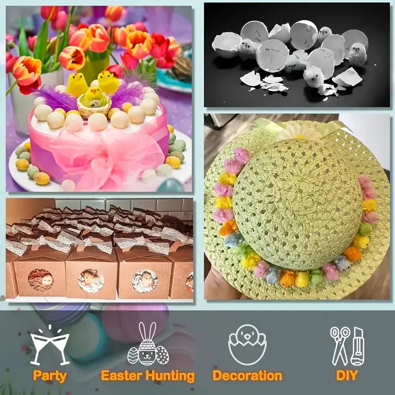 Random Colors Easter Simulation Chick Ornaments