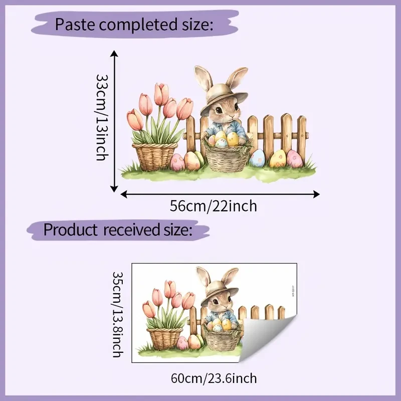 UV-Transparent Bunny and Flower Stickers