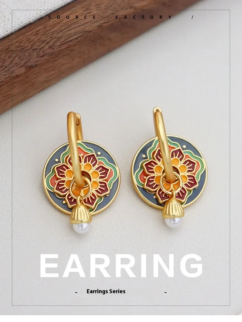 New Chinese Style Ethnic Style Earrings Tassel High Sense Temperament Fashion Earrings Female