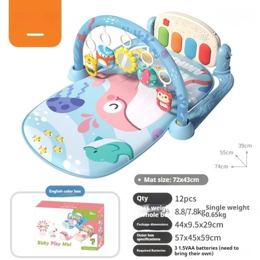 Baby Harmonium Toy Baby Music Fitness Rack Piano Crawling Mat