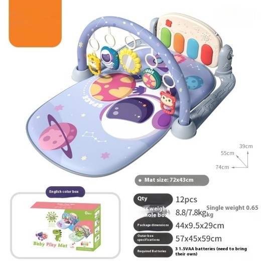 Baby Harmonium Toy Baby Music Fitness Rack Piano Crawling Mat