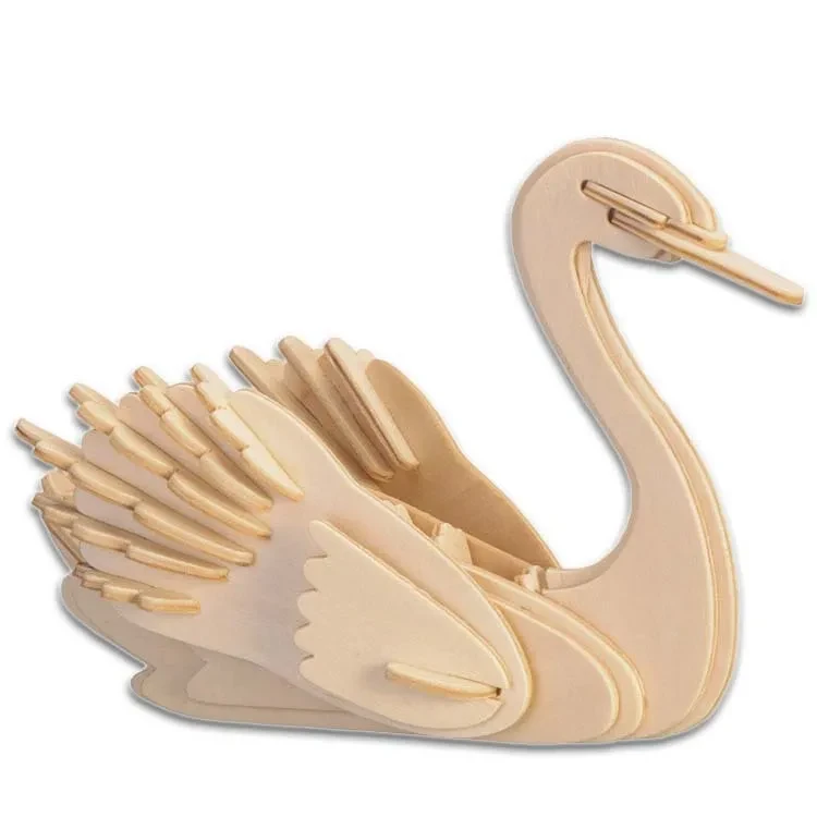 Wooden swan 3D puzzle toy