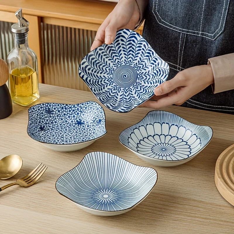 4-Piece Ceramic Square Roaster Set