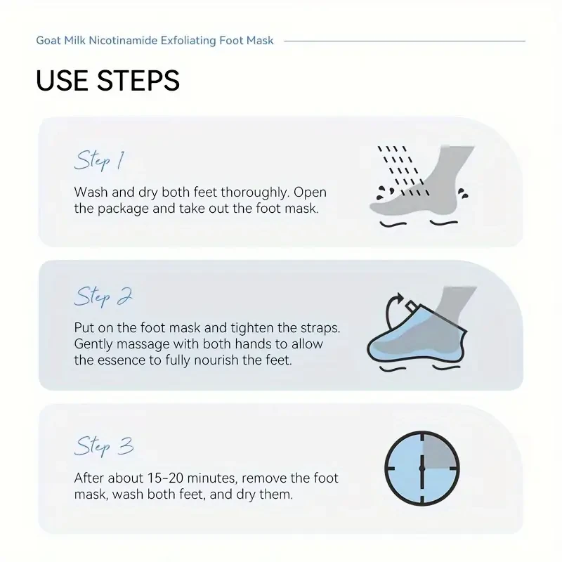 QUIYUM 20pcs Goat Milk Foot Masks