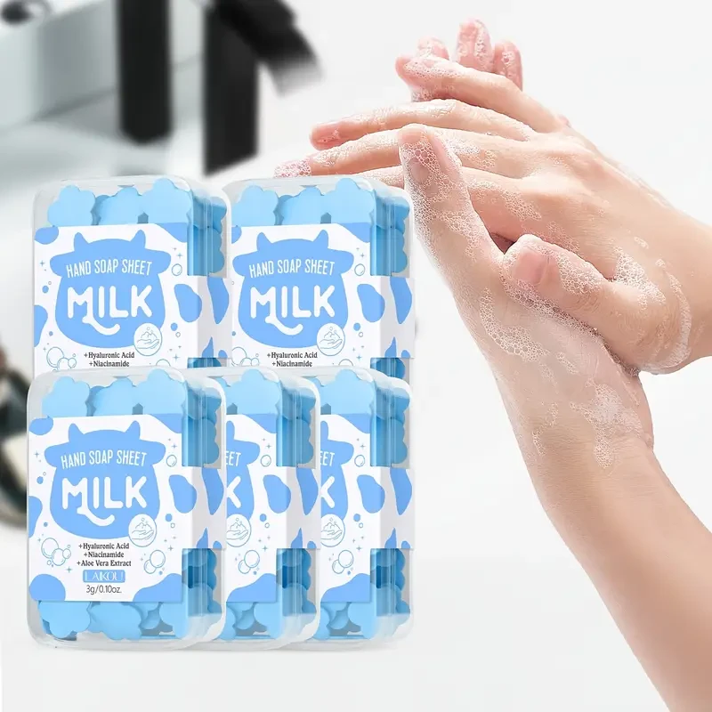 5pcs LAIKOU Milk Hand Soap Sheets