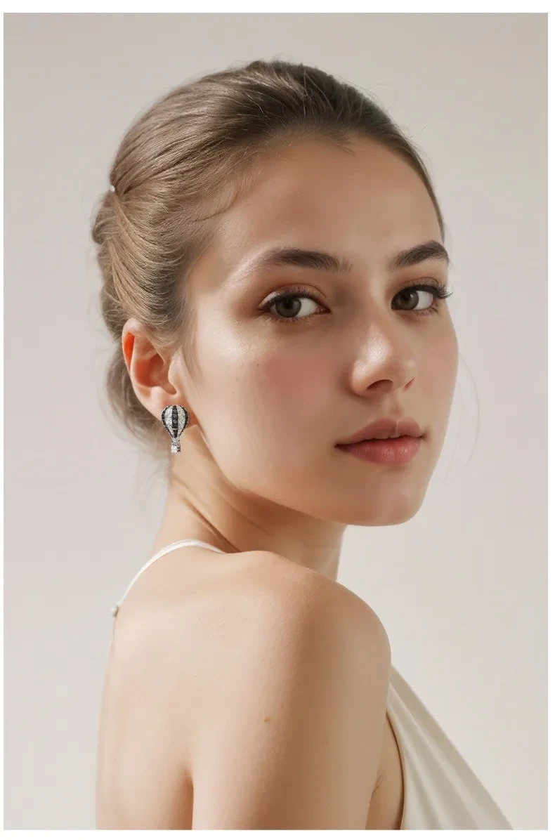 Hot Air Balloon Ear Studs Female Fashion Minority Design Earrings