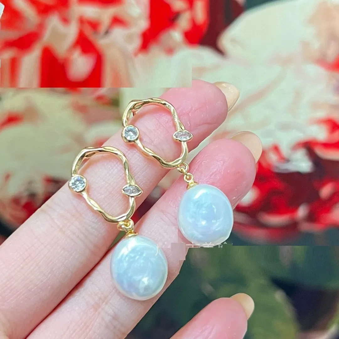 Fashion Simple Freshwater Pearl Vintage Ring Earrings For Women